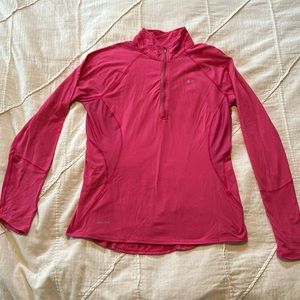 Nike Women’s Dri Fit Pullover Jacket size M Pink 1/4 zip Athlesure comfortable